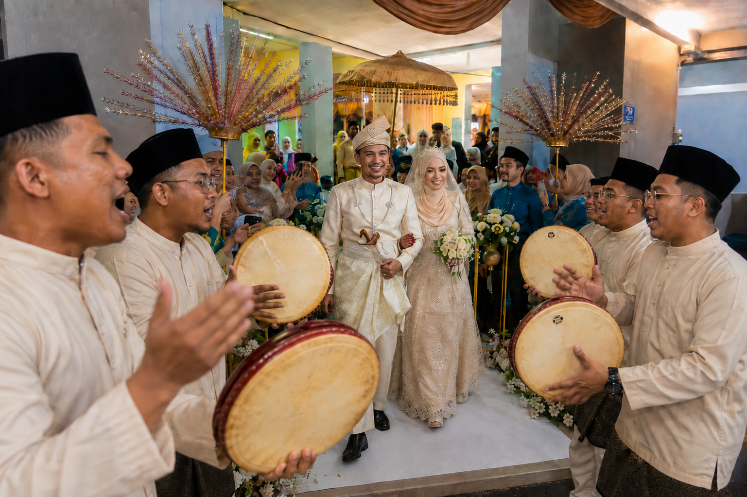 The kompang entrance