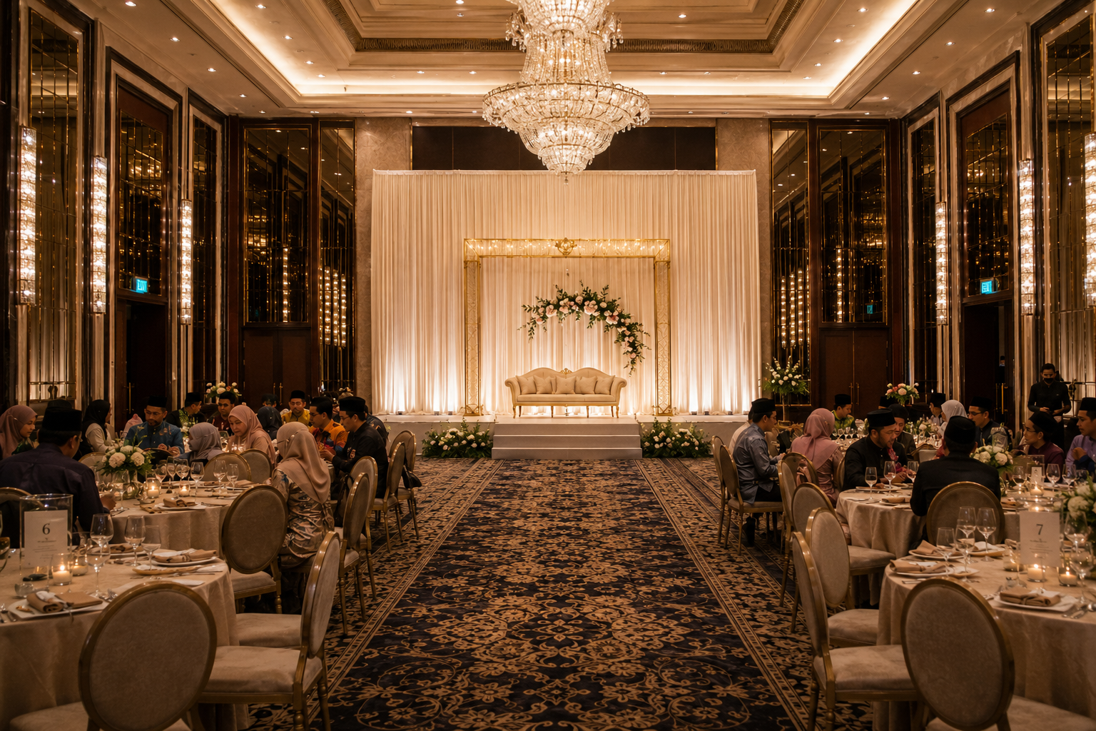 The hotel ballroom